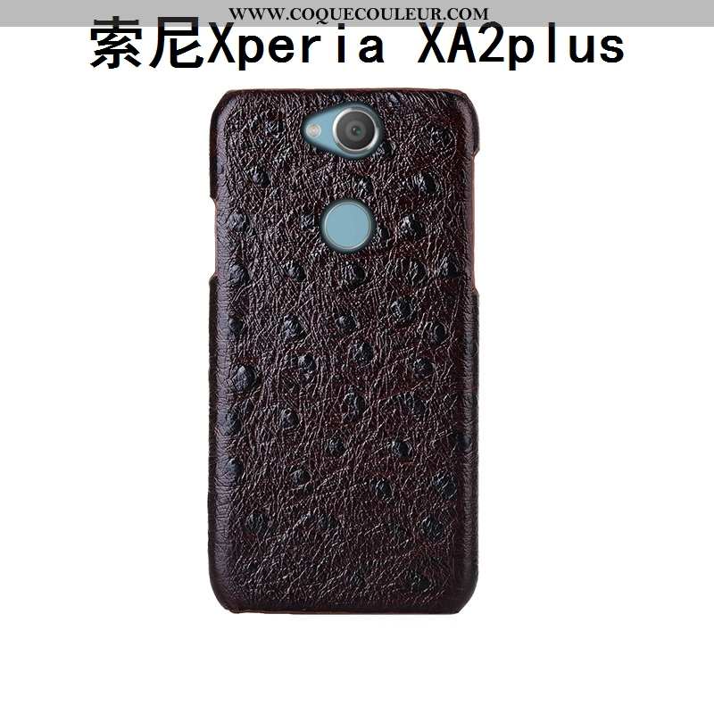 Étui Sony Xperia Xa2 Plus Protection Cuir Véritable Bovins, Coque Sony Xperia Xa2 Plus Luxe Cuir Mar