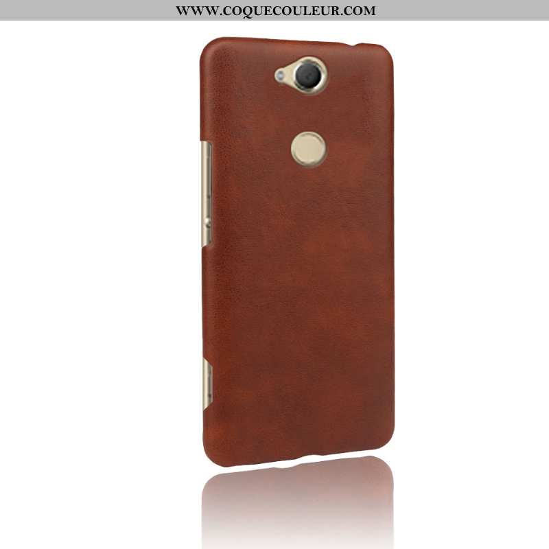 Coque Sony Xperia Xa2 Cuir Étui Téléphone Portable, Housse Sony Xperia Xa2 Difficile Orange