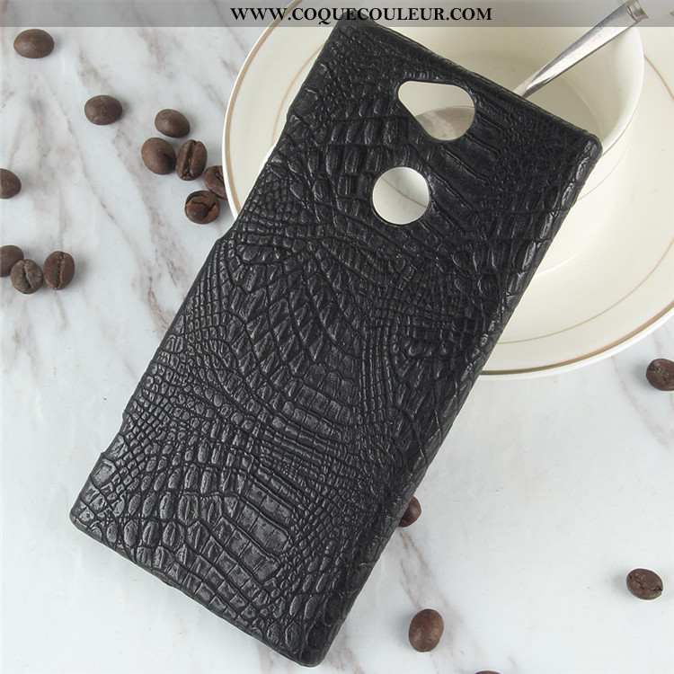 Coque Sony Xperia Xa2 Modèle Fleurie Crocodile Coque, Housse Sony Xperia Xa2 Protection Noir