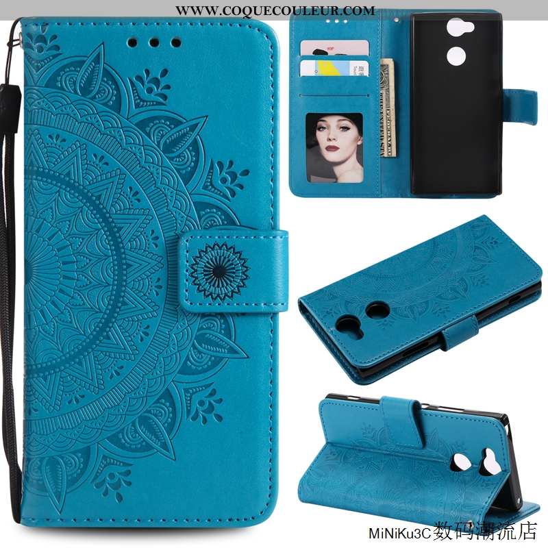 Étui Sony Xperia Xa2 Protection Violet Téléphone Portable, Coque Sony Xperia Xa2 Cuir