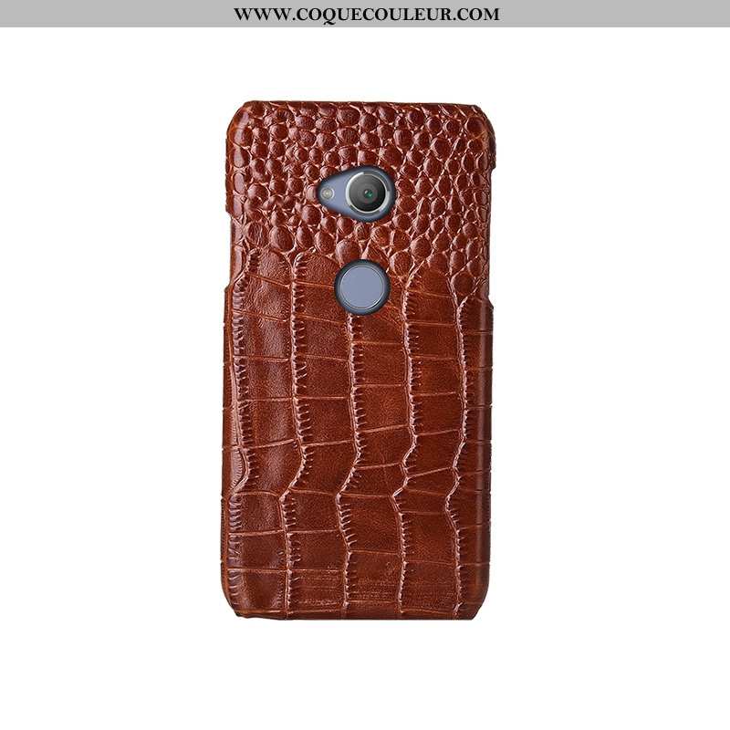 Coque Sony Xperia Xa2 Ultra Créatif Étui Marron, Housse Sony Xperia Xa2 Ultra Cuir Véritable Luxe Ma