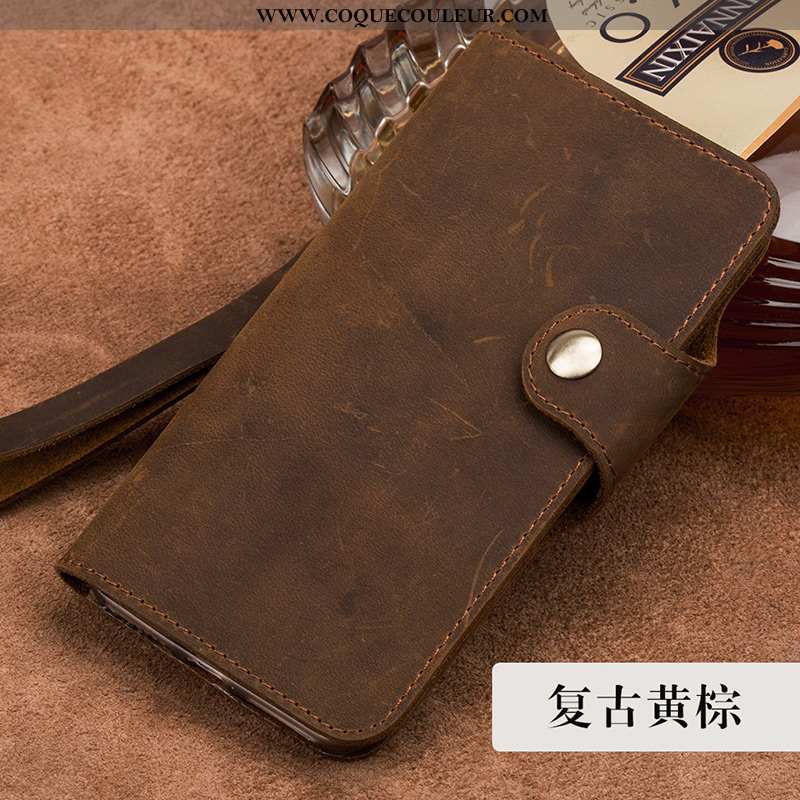 Housse Sony Xperia Xa2 Ultra Cuir Véritable Protection Téléphone Portable, Étui Sony Xperia Xa2 Ultr