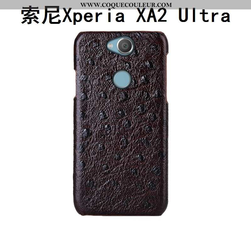 Coque Sony Xperia Xa2 Ultra Cuir Oiseau Luxe Véritable, Housse Sony Xperia Xa2 Ultra Modèle Fleurie 