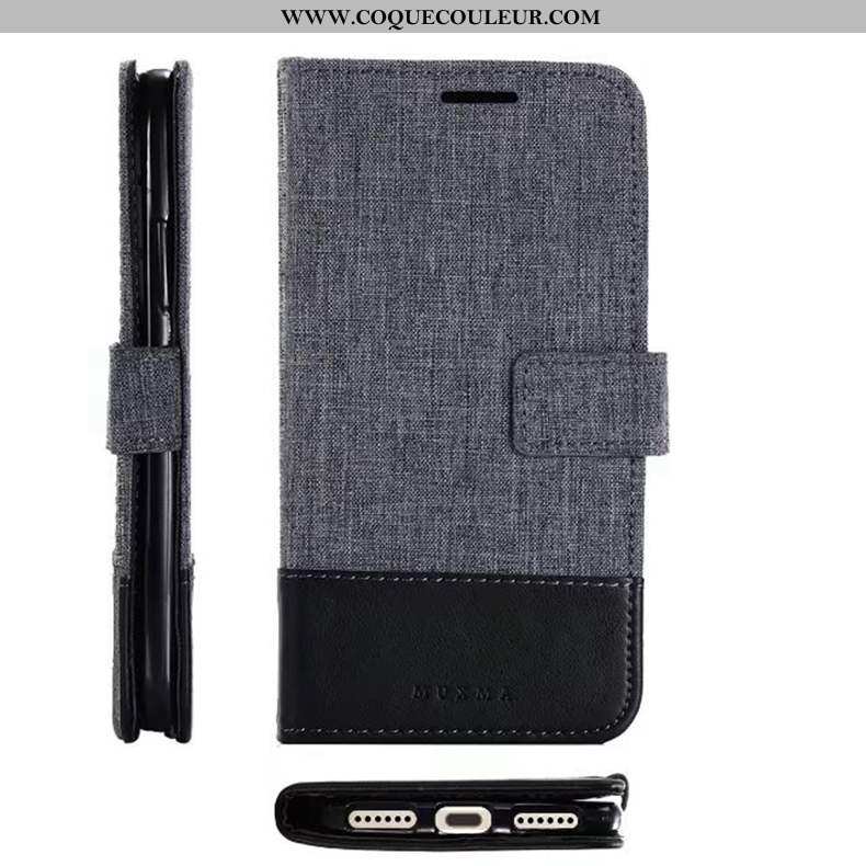 Coque Sony Xperia Xz Premium Cuir Téléphone Portable Gris, Housse Sony Xperia Xz Premium Tissu Gris