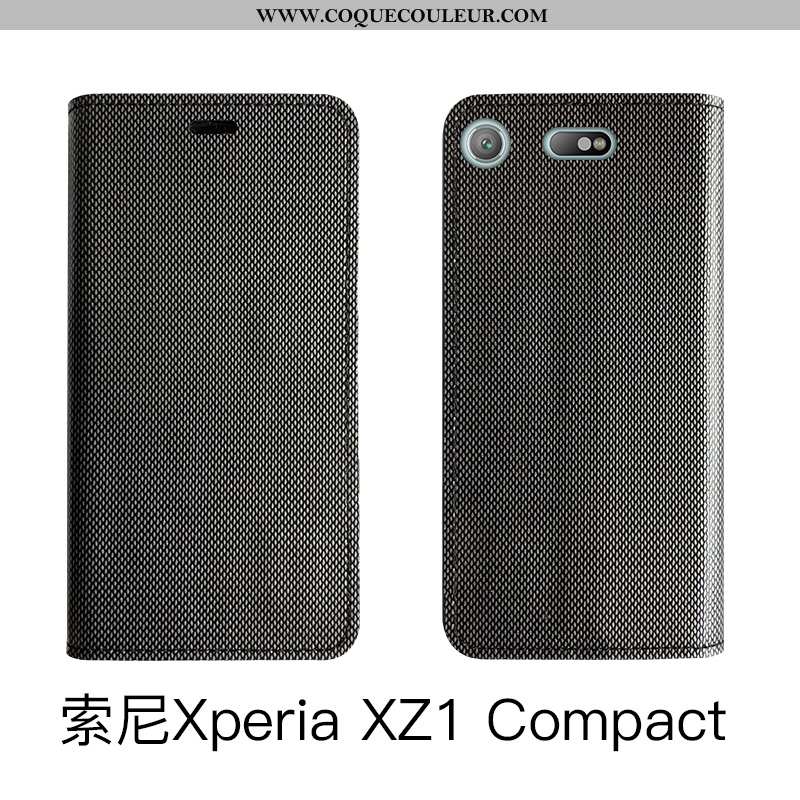 Coque Sony Xperia Xz1 Compact Luxe Protection, Housse Sony Xperia Xz1 Compact Cuir Véritable Étui No