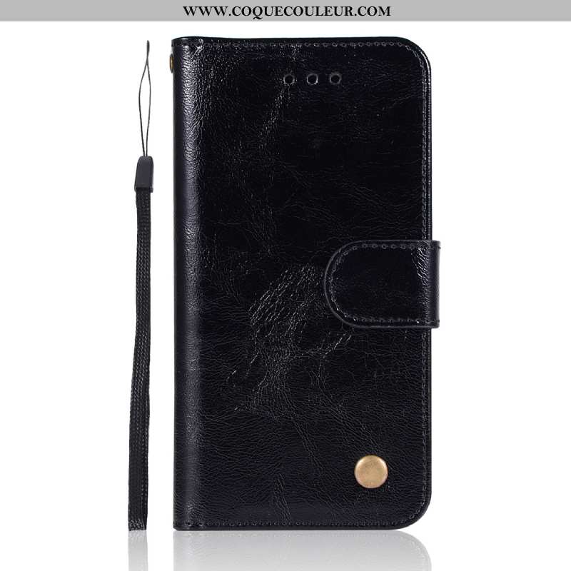 Étui Sony Xperia Xz1 Compact Vintage Rouge Cuir, Coque Sony Xperia Xz1 Compact Portefeuille Carte