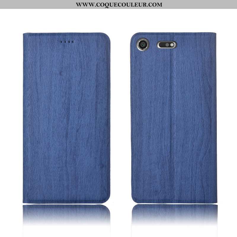 Coque Sony Xperia Xz1 Compact Modèle Fleurie Clamshell Bleu, Housse Sony Xperia Xz1 Compact Fluide D