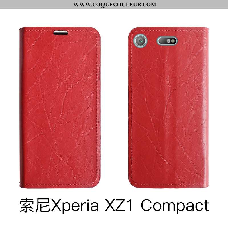Coque Sony Xperia Xz1 Compact Cuir Housse Téléphone Portable, Sony Xperia Xz1 Compact Silicone Prote