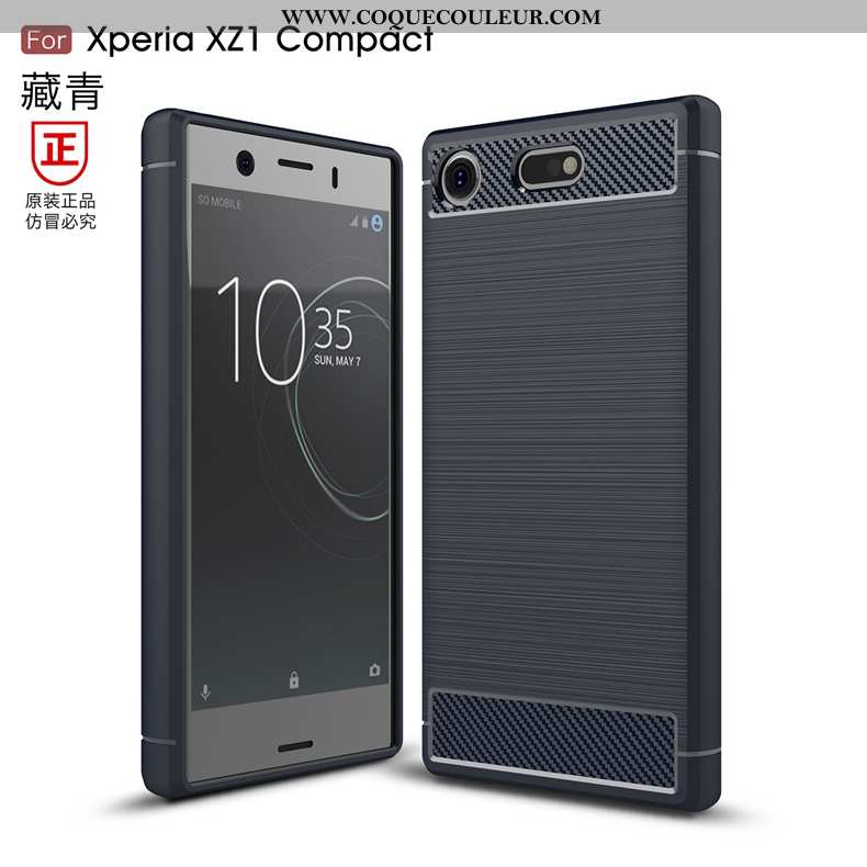 Étui Sony Xperia Xz1 Compact Modèle Fleurie Noir Incassable, Coque Sony Xperia Xz1 Compact Silicone 