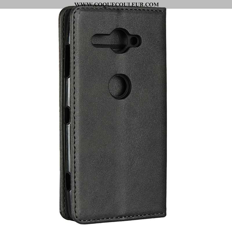 Étui Sony Xperia Xz2 Compact Cuir Noir Téléphone Portable, Coque Sony Xperia Xz2 Compact Protection