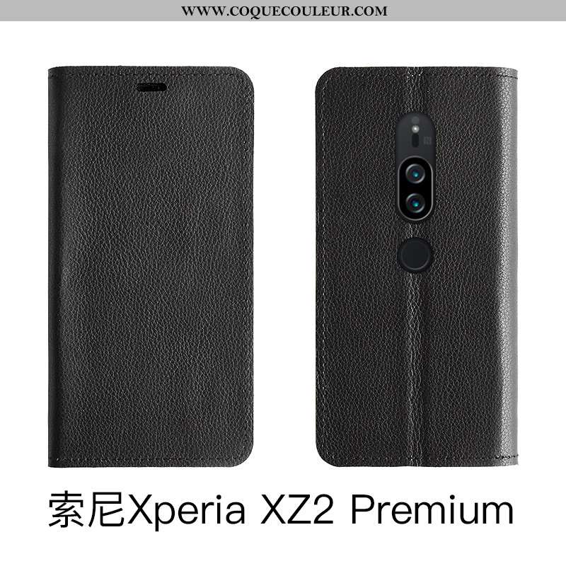 Étui Sony Xperia Xz2 Premium Cuir Véritable Rouge Coque, Coque Sony Xperia Xz2 Premium Housse Téléph