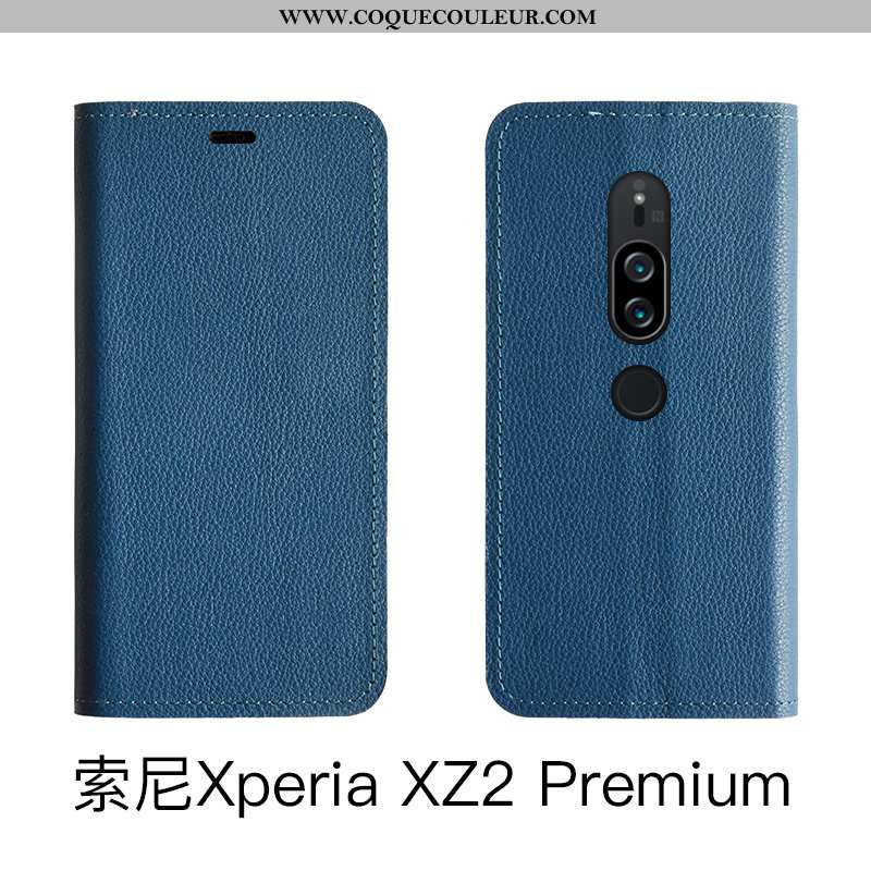 Étui Sony Xperia Xz2 Premium Cuir Véritable Rouge Coque, Coque Sony Xperia Xz2 Premium Housse Téléph