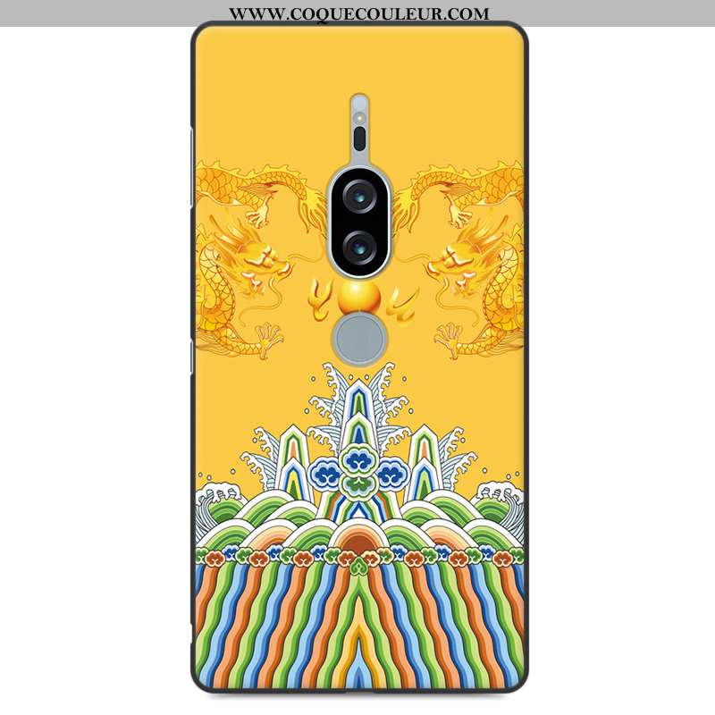 Coque Sony Xperia Xz2 Premium Protection Jaune Étui, Housse Sony Xperia Xz2 Premium Fluide Doux Télé