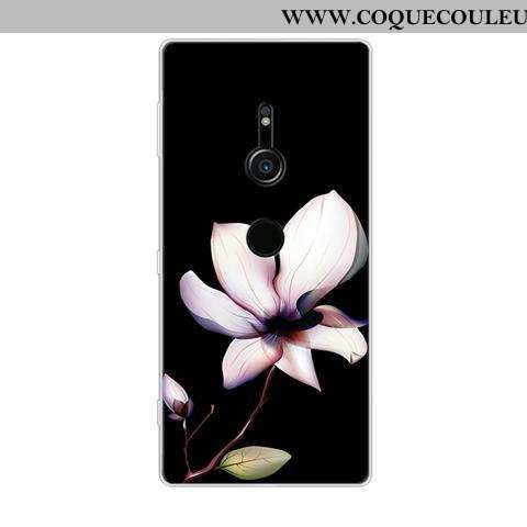 Étui Sony Xperia Xz2 Protection Noir, Coque Sony Xperia Xz2 Dessin Animé Fluide Doux Noir