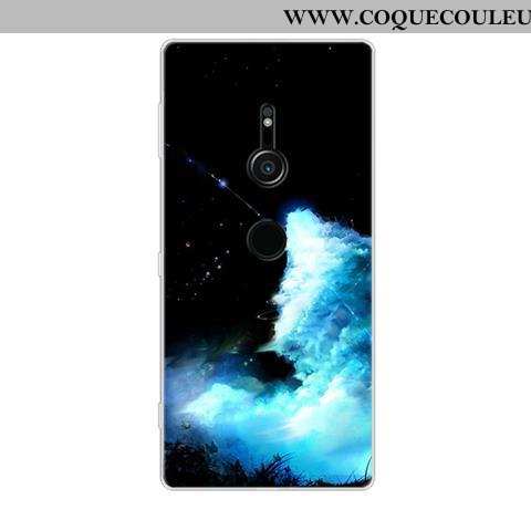 Étui Sony Xperia Xz2 Protection Noir, Coque Sony Xperia Xz2 Dessin Animé Fluide Doux Noir