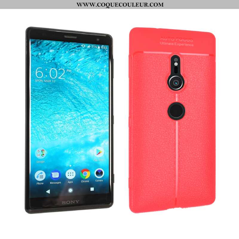 Étui Sony Xperia Xz2 Silicone Bleu Marin Téléphone Portable, Coque Sony Xperia Xz2 Fluide Doux Bleu 