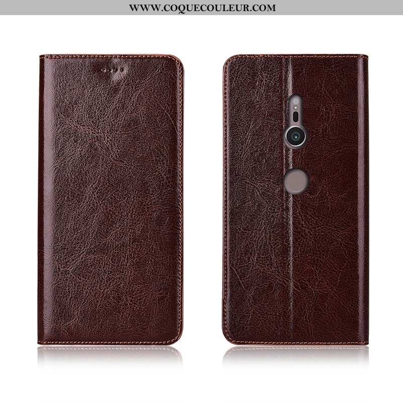 Housse Sony Xperia Xz2 Cuir Protection Véritable Incassable, Étui Sony Xperia Xz2 Modèle Fleurie Tou