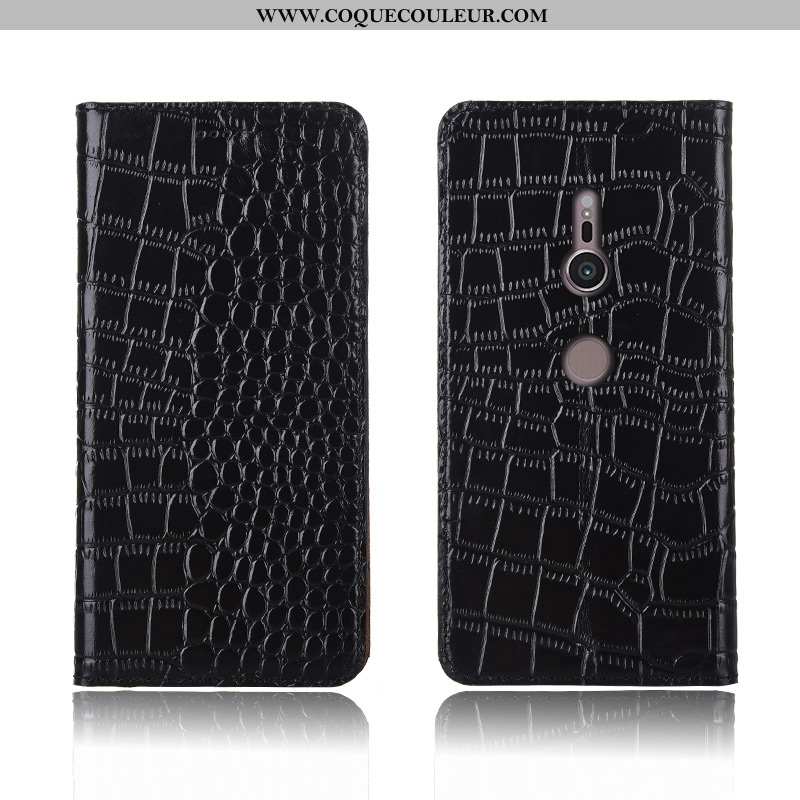 Coque Sony Xperia Xz2 Silicone Cuir Véritable Téléphone Portable, Housse Sony Xperia Xz2 Protection 