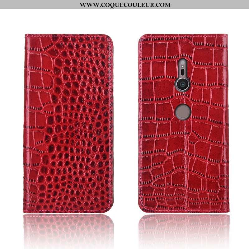 Coque Sony Xperia Xz2 Silicone Cuir Véritable Téléphone Portable, Housse Sony Xperia Xz2 Protection 