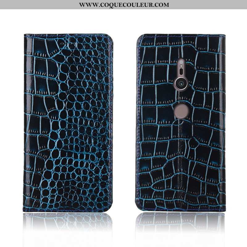 Coque Sony Xperia Xz2 Silicone Cuir Véritable Téléphone Portable, Housse Sony Xperia Xz2 Protection 