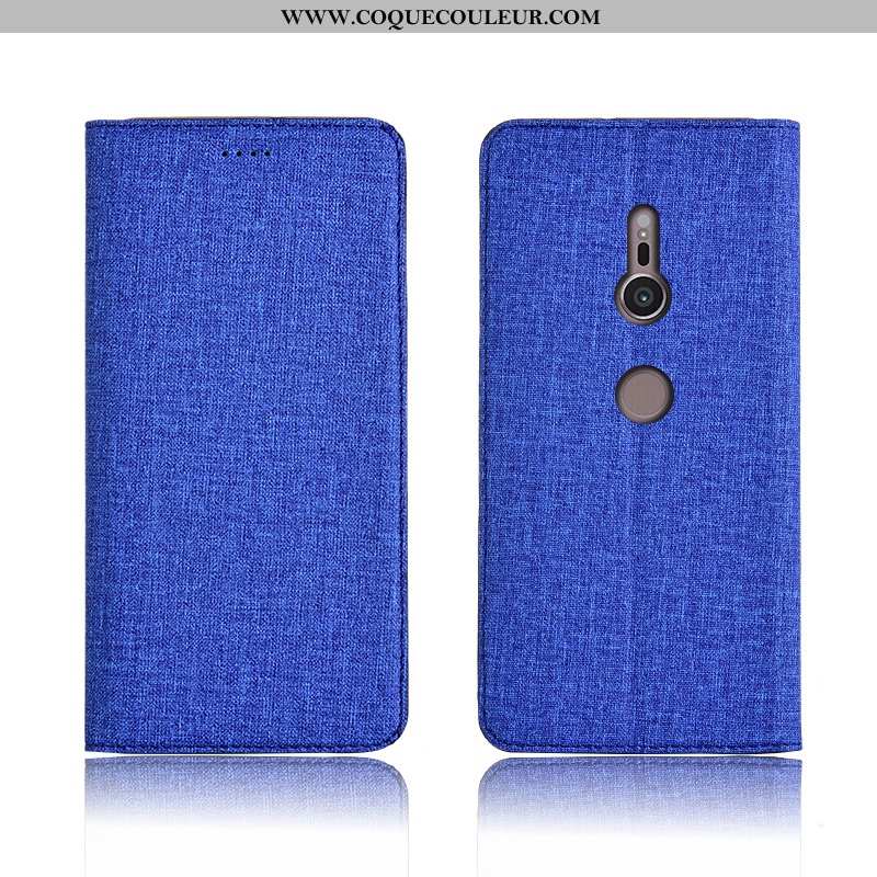 Étui Sony Xperia Xz2 Fluide Doux Clamshell Bleu, Coque Sony Xperia Xz2 Silicone Bleu