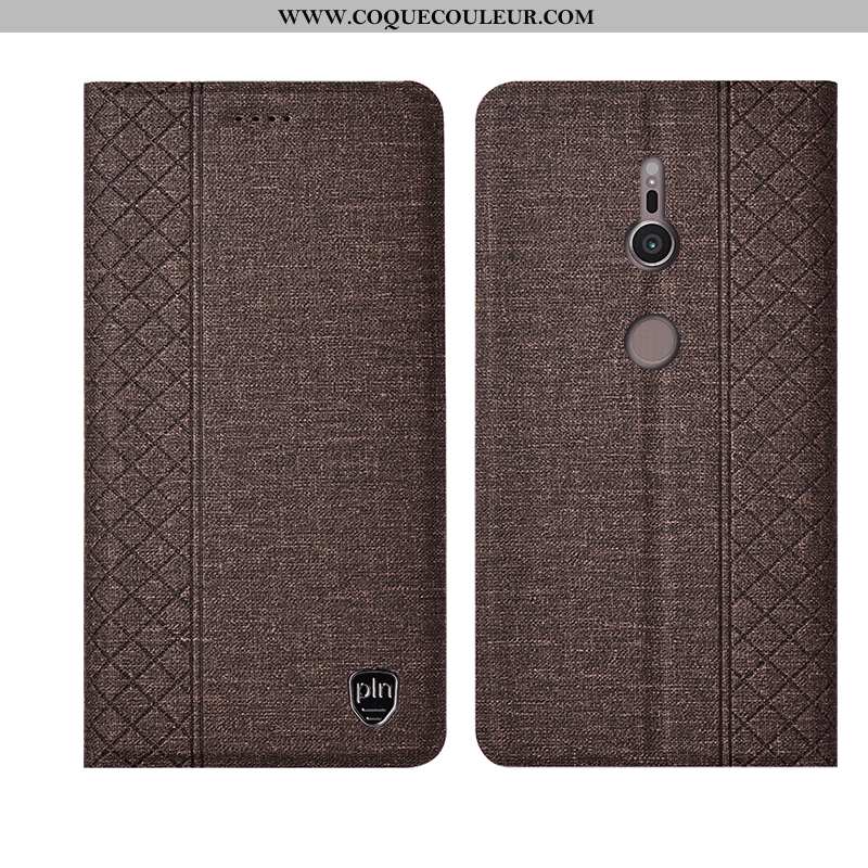 Housse Sony Xperia Xz3 Protection Cuir Plaid, Étui Sony Xperia Xz3 Cuir Véritable Fluide Doux Noir