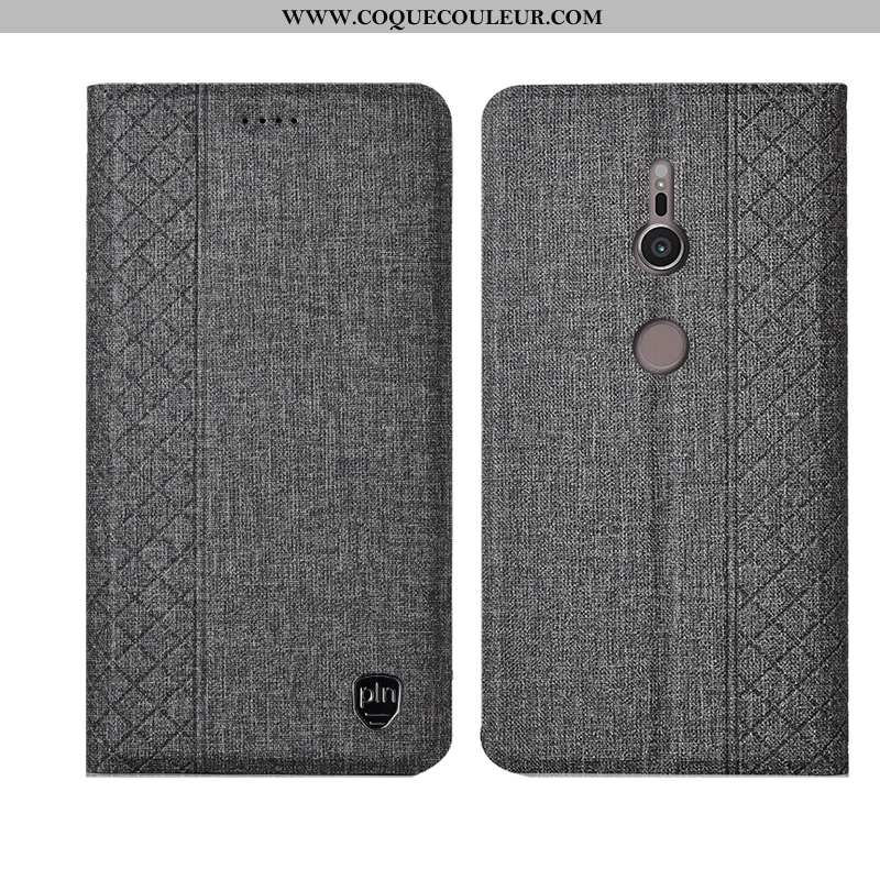 Housse Sony Xperia Xz3 Protection Cuir Plaid, Étui Sony Xperia Xz3 Cuir Véritable Fluide Doux Noir