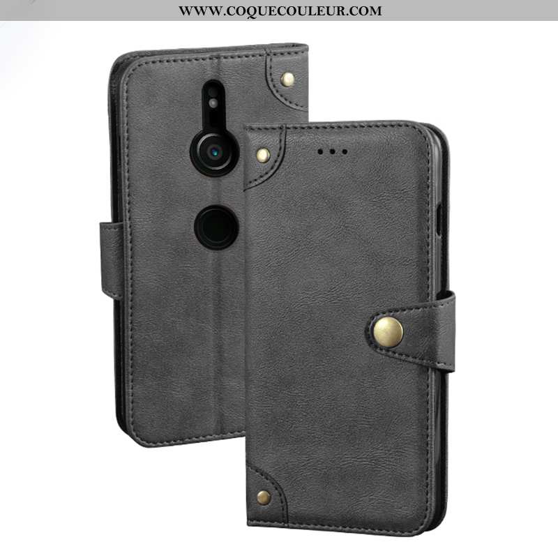 Coque Sony Xperia Xz3 Protection Carte, Housse Sony Xperia Xz3 Vintage Étui Noir