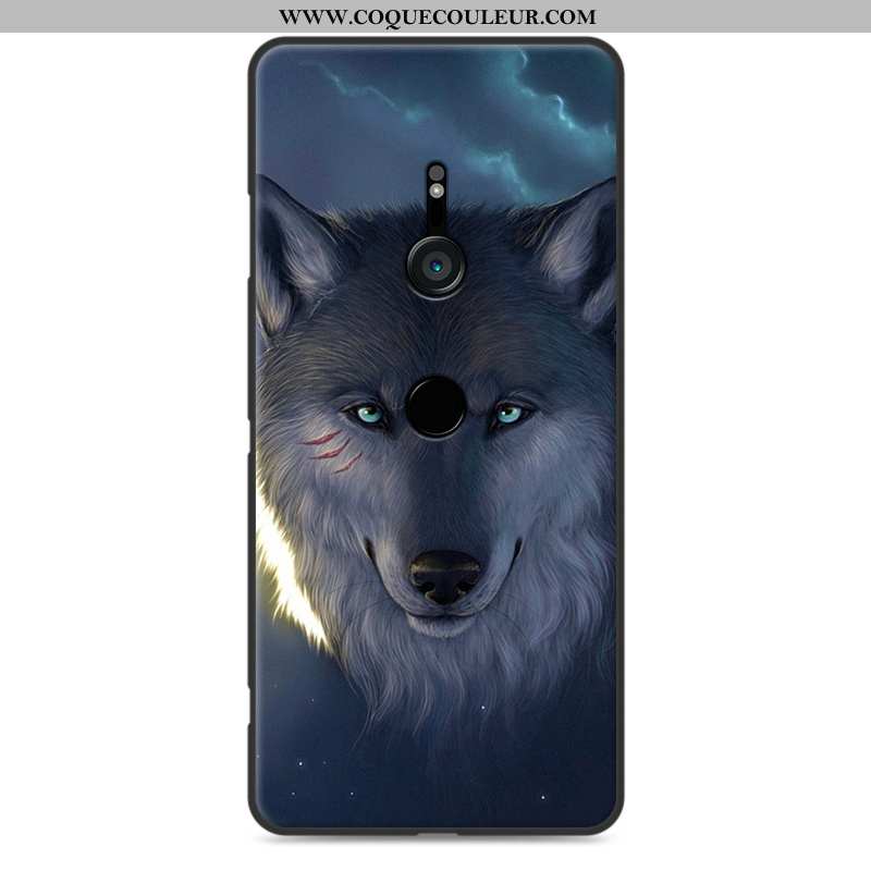 Étui Sony Xperia Xz3 Silicone Fluide Doux Paysage, Coque Sony Xperia Xz3 Protection Peinture Bleu