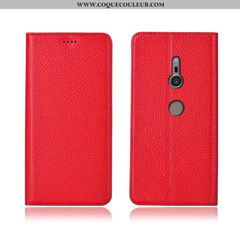 Coque Sony Xperia Xz3 Fluide Doux Cuir Véritable Cuir, Housse Sony Xperia Xz3 Silicone Noir