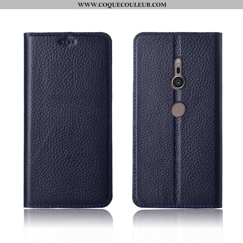 Coque Sony Xperia Xz3 Fluide Doux Cuir Véritable Cuir, Housse Sony Xperia Xz3 Silicone Noir