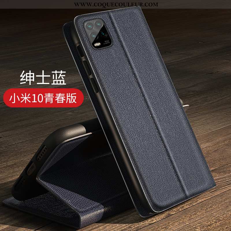 Coque Xiaomi Mi 10 Lite Silicone Noir Incassable, Housse Xiaomi Mi 10 Lite Protection Support