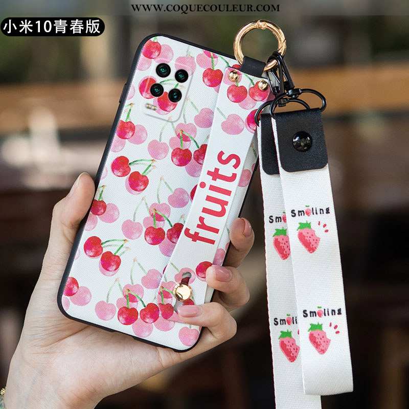 Housse Xiaomi Mi 10 Lite Créatif Art Tendance, Étui Xiaomi Mi 10 Lite Ultra Incassable Rose