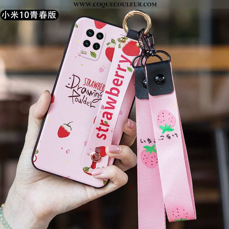 Housse Xiaomi Mi 10 Lite Créatif Art Tendance, Étui Xiaomi Mi 10 Lite Ultra Incassable Rose