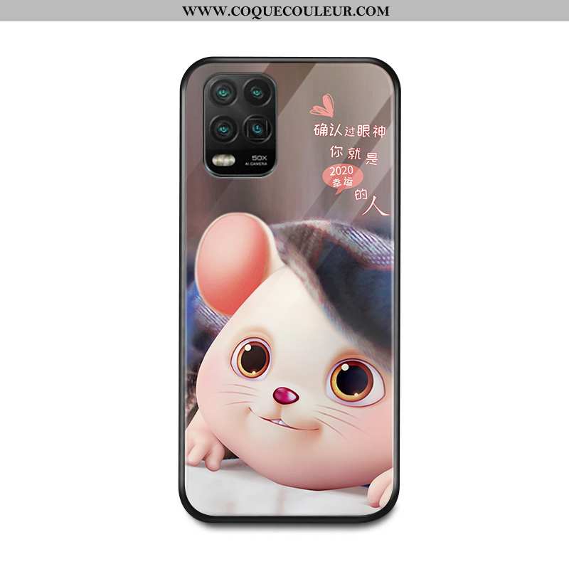 Coque Xiaomi Mi 10 Lite Personnalité Net Rouge Jeunesse, Housse Xiaomi Mi 10 Lite Créatif Miroir Mar