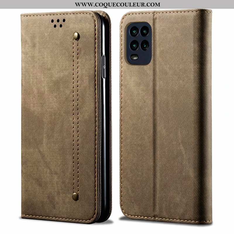 Housse Xiaomi Mi 10 Lite Protection Jeunesse Tout Compris, Étui Xiaomi Mi 10 Lite Cuir Marron