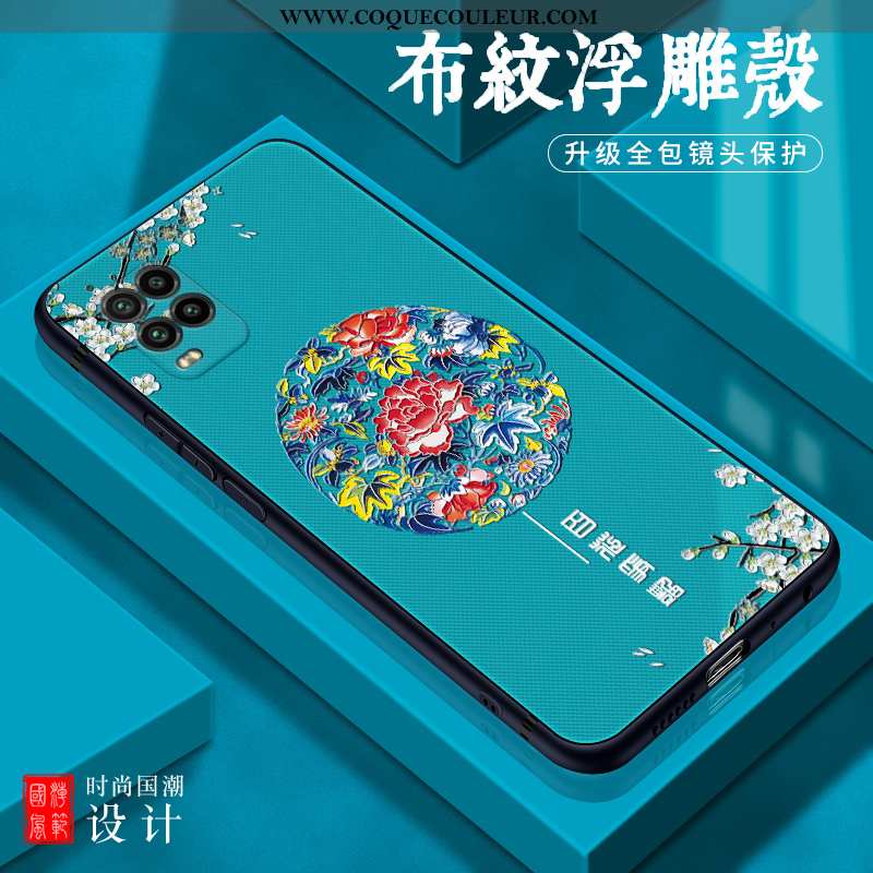 Étui Xiaomi Mi 10 Lite Silicone Tout Compris Coque, Coque Xiaomi Mi 10 Lite Protection Petit Bleu