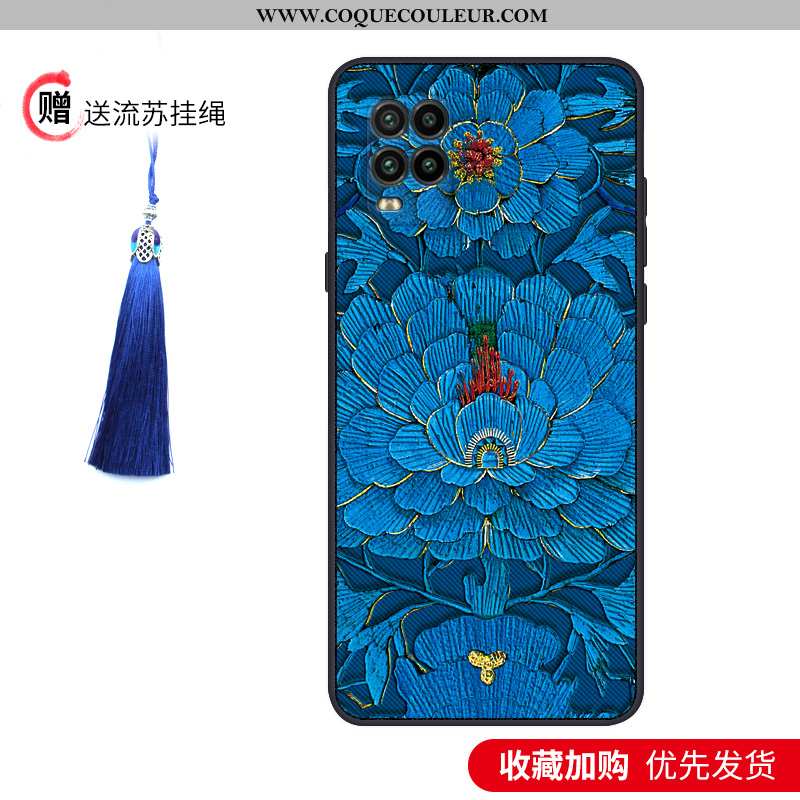 Étui Xiaomi Mi 10 Lite Silicone Tout Compris Coque, Coque Xiaomi Mi 10 Lite Protection Petit Bleu