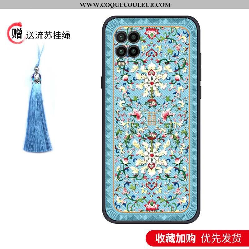 Étui Xiaomi Mi 10 Lite Silicone Tout Compris Coque, Coque Xiaomi Mi 10 Lite Protection Petit Bleu