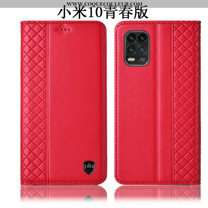 Étui Xiaomi Mi 10 Lite Protection Incassable Tout Compris, Coque Xiaomi Mi 10 Lite Cuir Véritable Ho