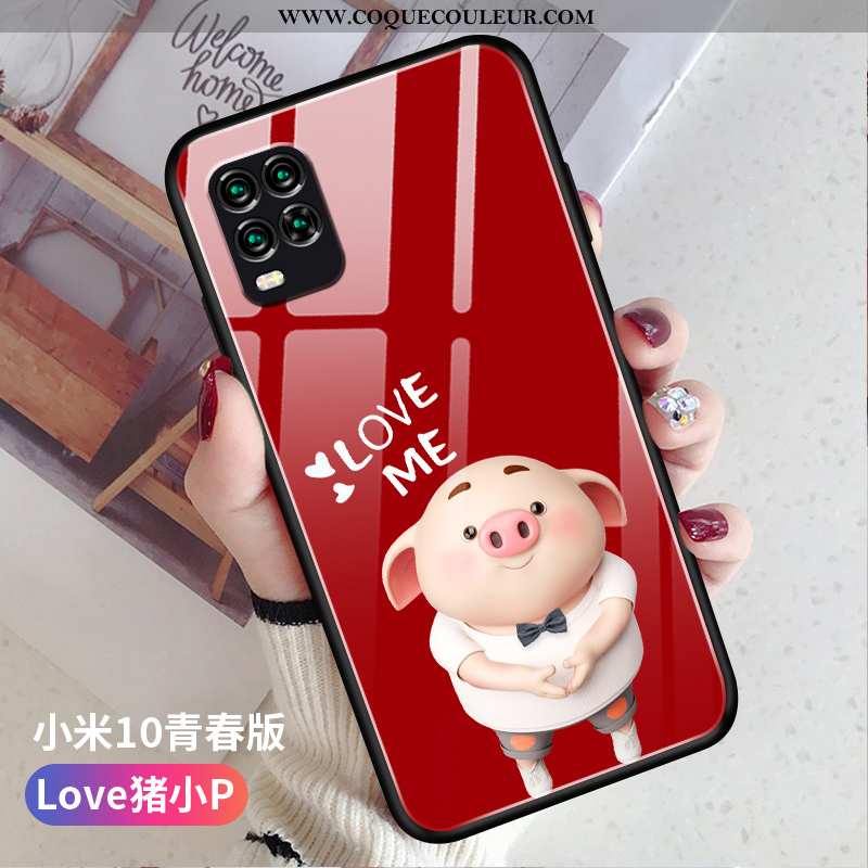 Étui Xiaomi Mi 10 Lite Personnalité Net Rouge Fluide Doux, Coque Xiaomi Mi 10 Lite Dessin Animé Tend