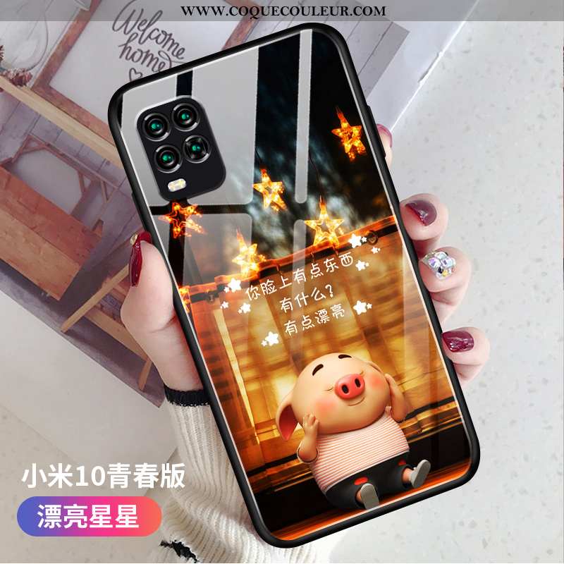 Étui Xiaomi Mi 10 Lite Personnalité Net Rouge Fluide Doux, Coque Xiaomi Mi 10 Lite Dessin Animé Tend