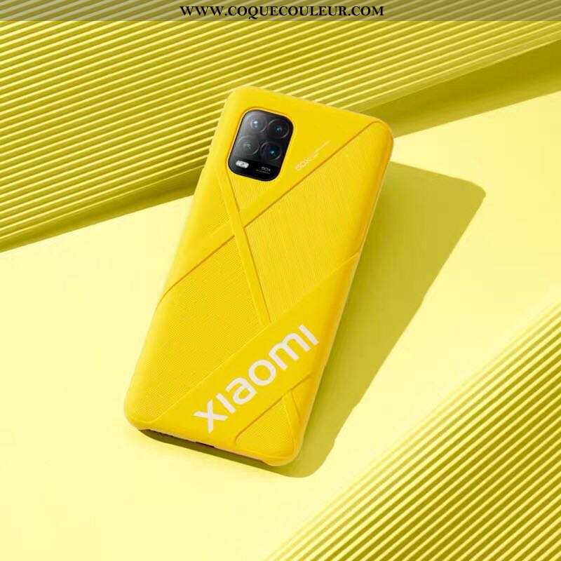 Coque Xiaomi Mi 10 Lite Protection Jaune Géométrie, Housse Xiaomi Mi 10 Lite Petit