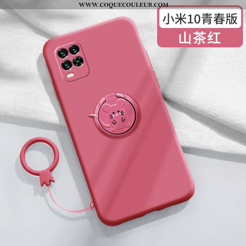 Housse Xiaomi Mi 10 Lite Légère Protection Tendance, Étui Xiaomi Mi 10 Lite Fluide Doux Rouge