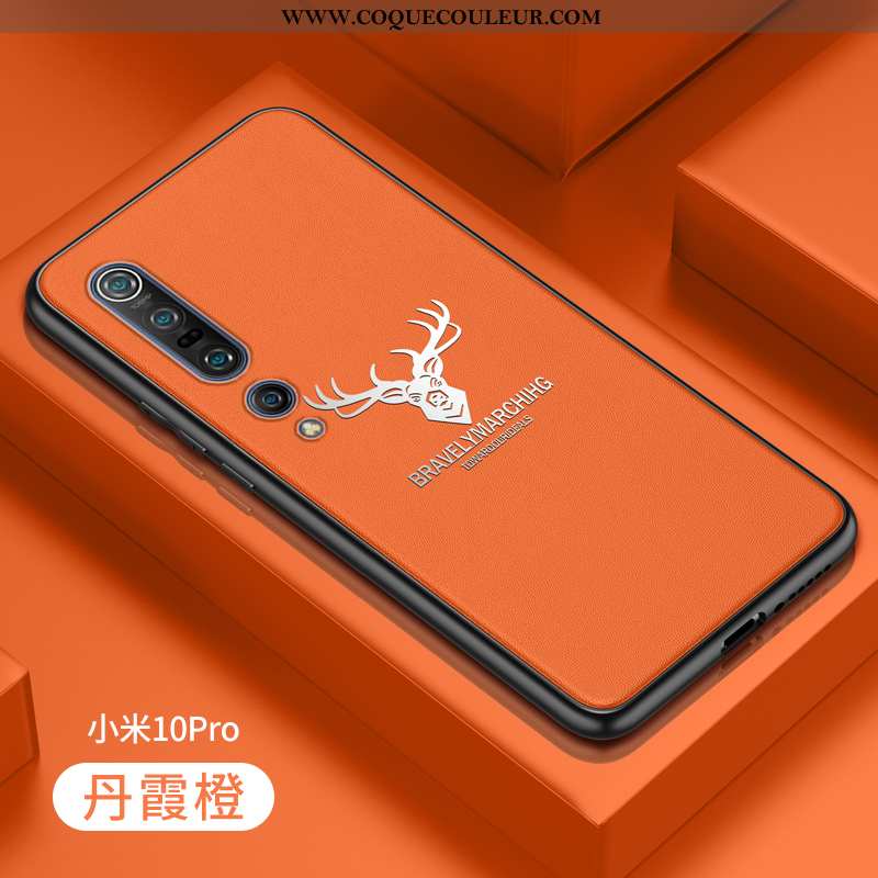 Étui Xiaomi Mi 10 Pro Cuir Silicone Étui, Coque Xiaomi Mi 10 Pro Fluide Doux Rouge