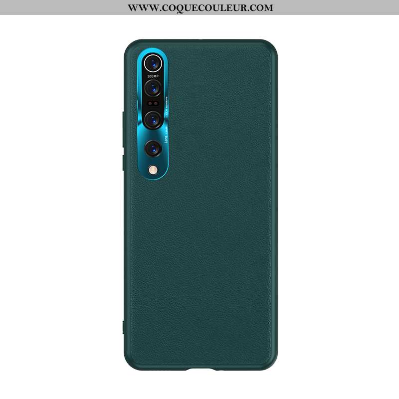 Coque Xiaomi Mi 10 Pro Tendance Luxe Cuir, Housse Xiaomi Mi 10 Pro Légère Ultra Verte