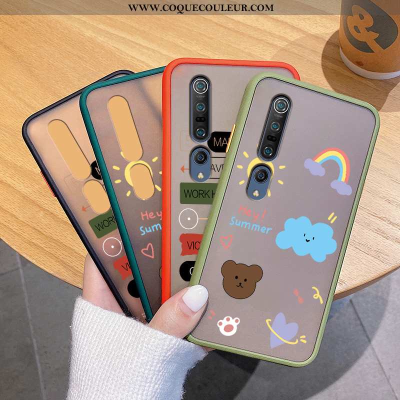Housse Xiaomi Mi 10 Pro Personnalité Jeunesse Vert, Étui Xiaomi Mi 10 Pro Créatif Arc En Ciel Verte