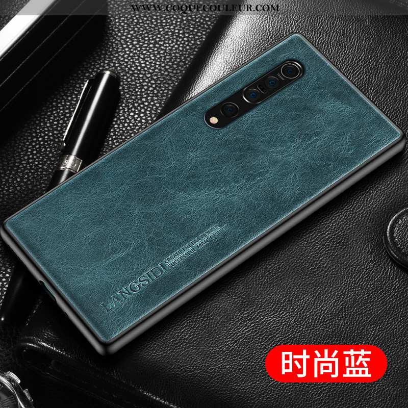 Coque Xiaomi Mi 10 Pro Cuir Véritable Simple Personnalisé, Housse Xiaomi Mi 10 Pro Ultra Tout Compri