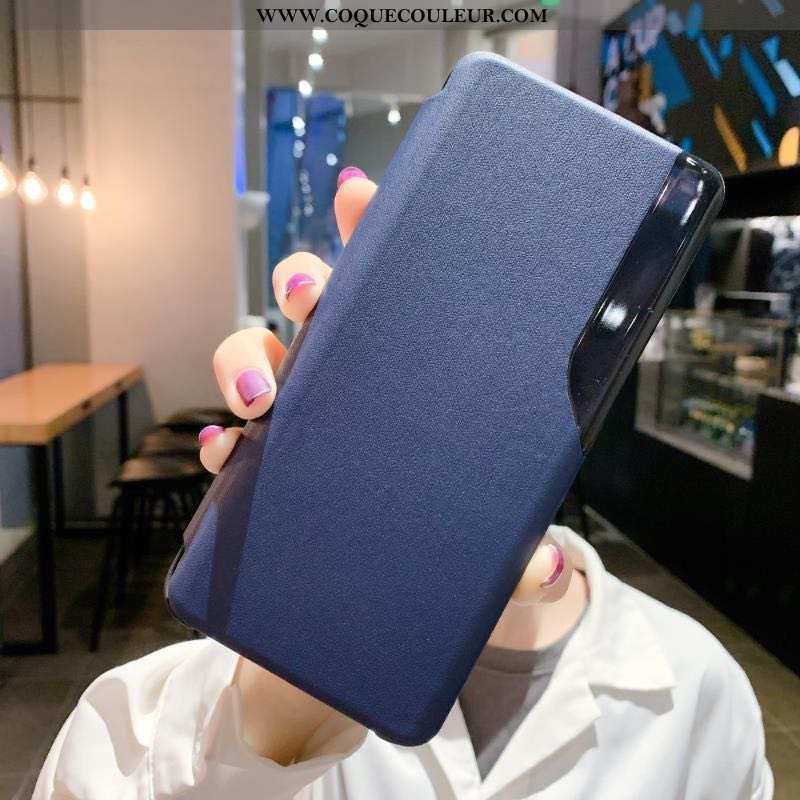 Housse Xiaomi Mi 10 Pro Protection Coque Tendance, Étui Xiaomi Mi 10 Pro Cuir Véritable Clamshell Or