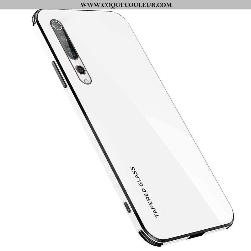 Étui Xiaomi Mi 10 Pro Tendance Tout Compris Silicone, Coque Xiaomi Mi 10 Pro Légère Simple Blanche